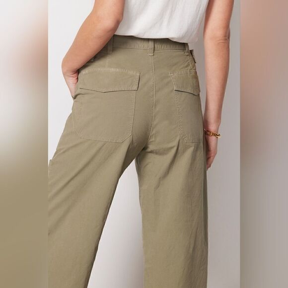 Agolde Daria High Rise Straight Leg Cropped Ultility Pants In Duffle Size 28 NWT - Picture 3 of 13